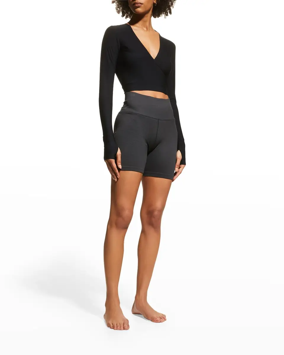 Commando Cropped Long-Sleeve Wrap Top | Thumbnail 3 Commando Cropped Long-Sleeve Wrap Top | Thumbnail 3