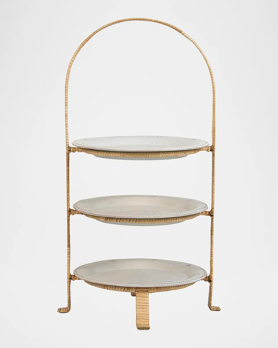 Juliska Provence Rattan 3-Tiered Server | Thumbnail 2 Juliska Provence Rattan 3-Tiered Server | Thumbnail 2