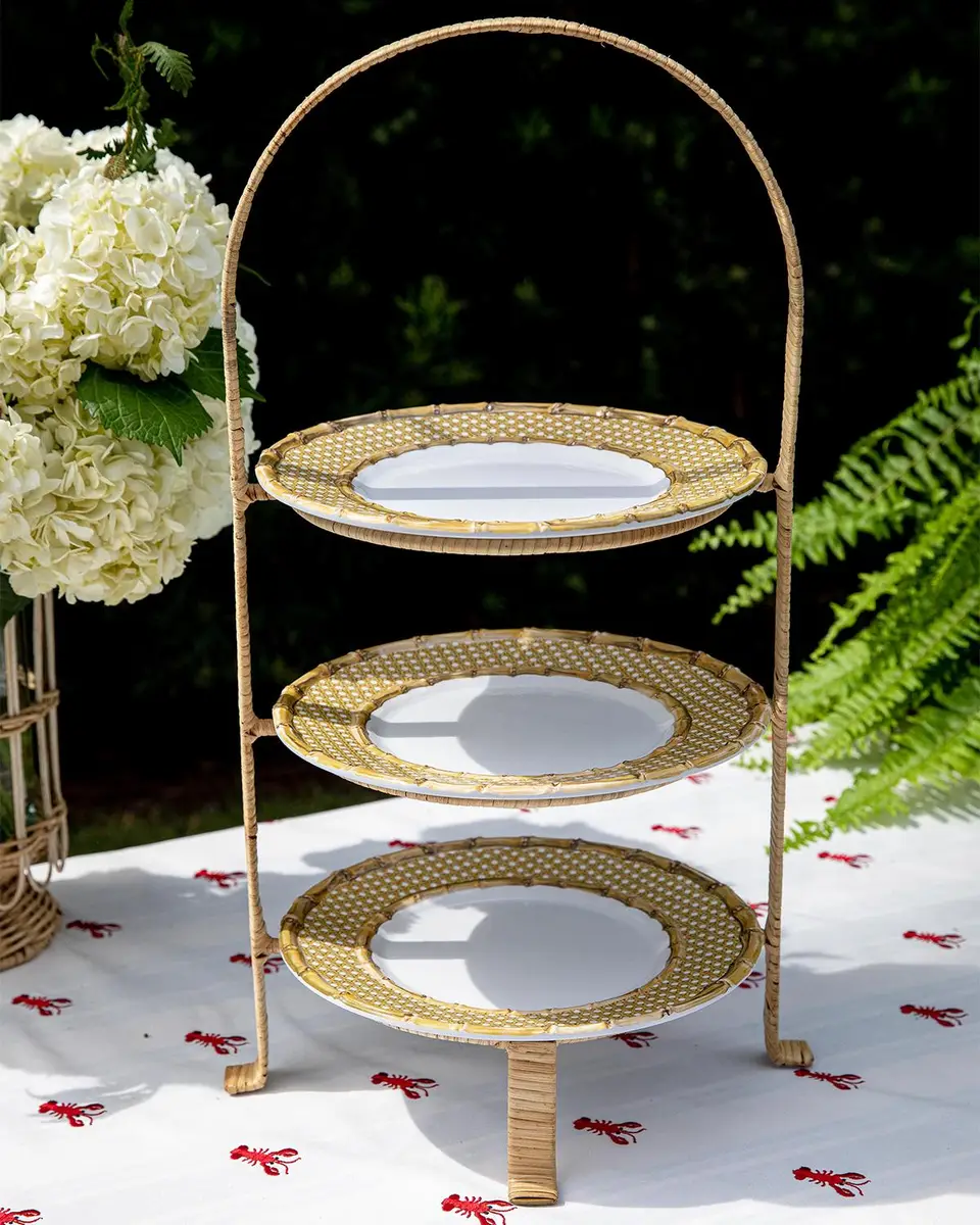 Juliska Provence Rattan 3-Tiered Server | Thumbnail 5 Juliska Provence Rattan 3-Tiered Server | Thumbnail 5