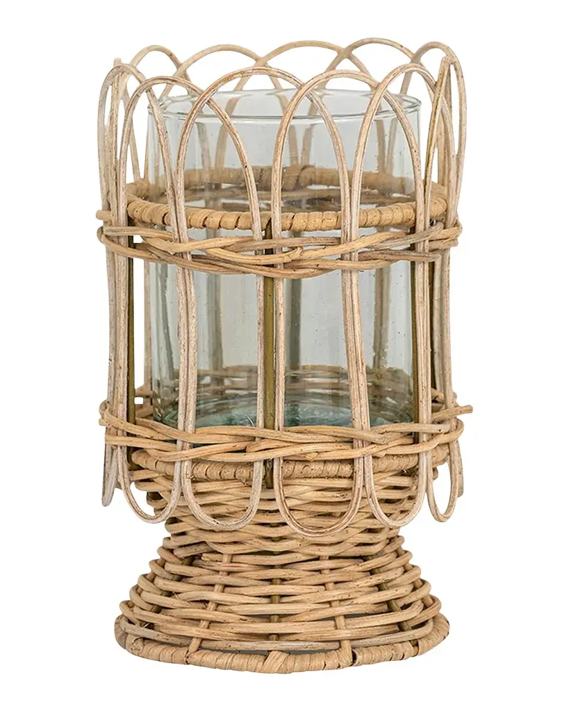 Juliska Provence Rattan 8.5" Hurricane - Whitewash