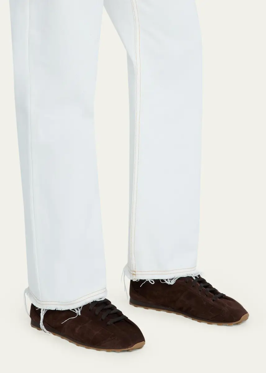 Jacquemus Men's Les Tennis Croc-Embossed Suede Sneakers | Thumbnail 6 Jacquemus Men's Les Tennis Croc-Embossed Suede Sneakers | Thumbnail 6