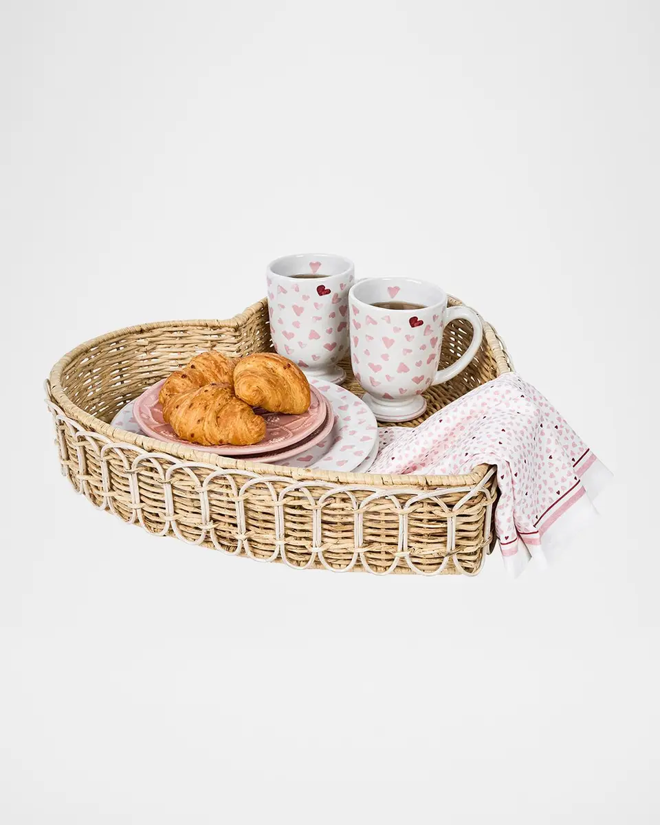 Juliska Provence Rattan 16" Heart Tray | Thumbnail 2 Juliska Provence Rattan 16" Heart Tray | Thumbnail 2