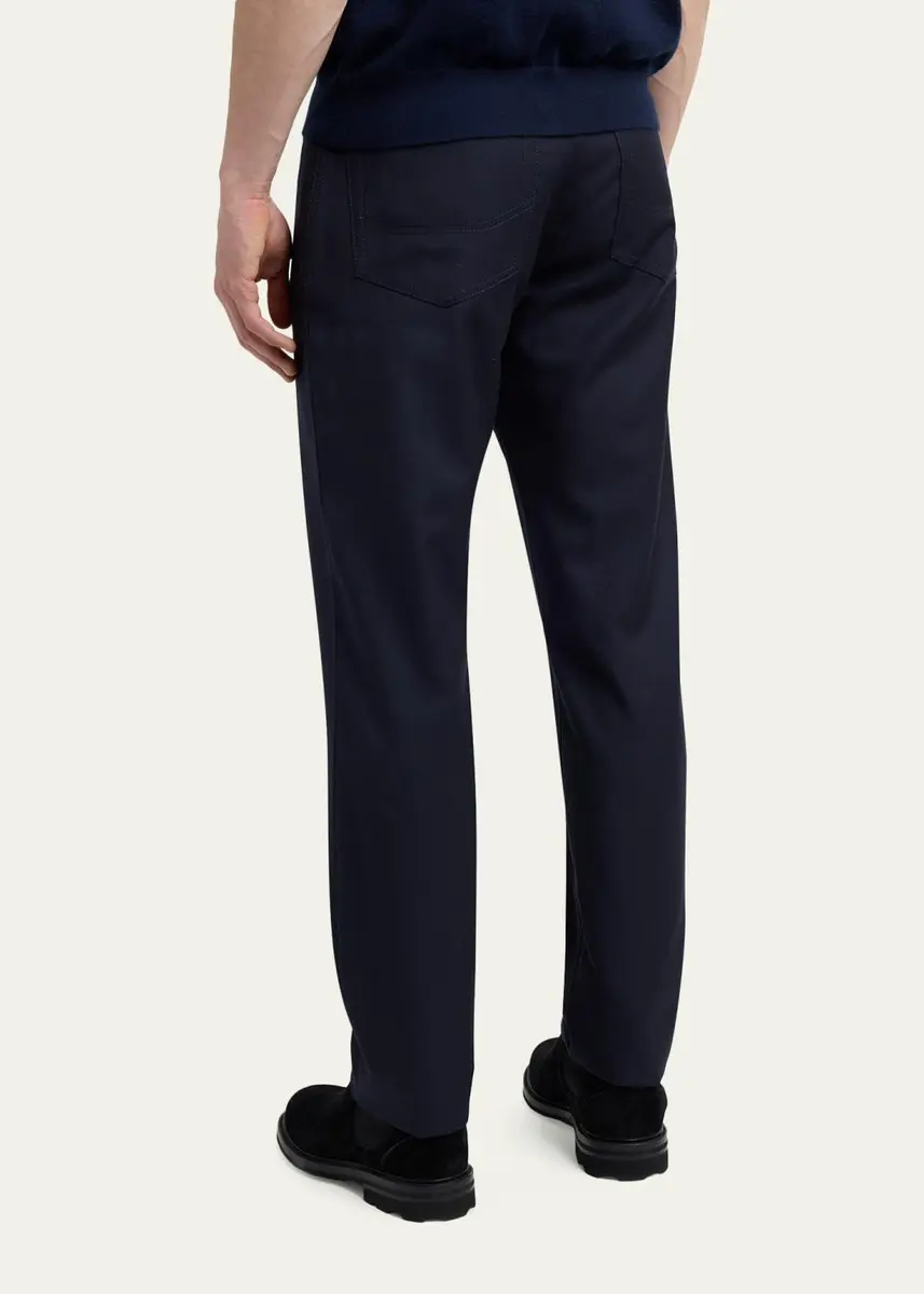 Brioni Men's Wool Slim-Fit Jeans | Thumbnail 3