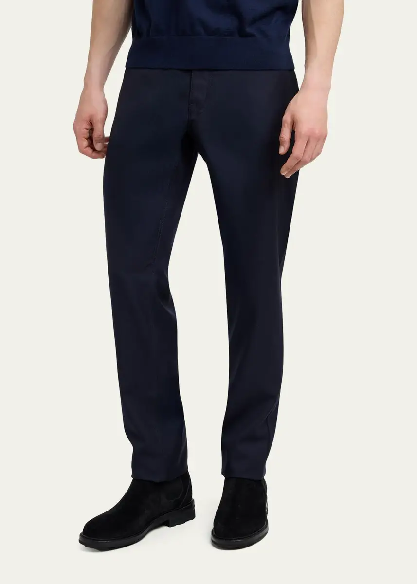Brioni Men's Wool Slim-Fit Jeans | Thumbnail 4