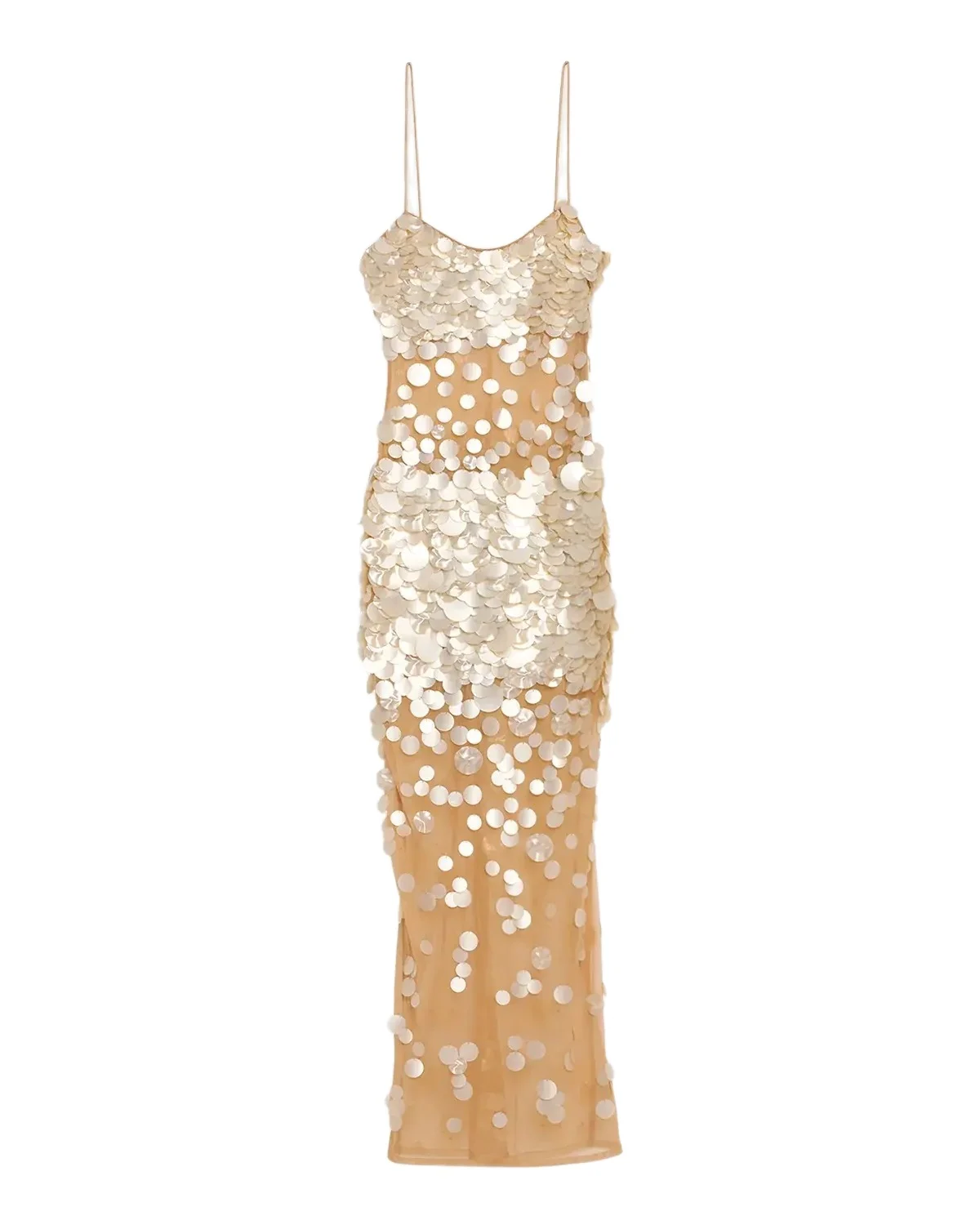 Mischa Sequin-Embellished Sleeveless Midi Dress