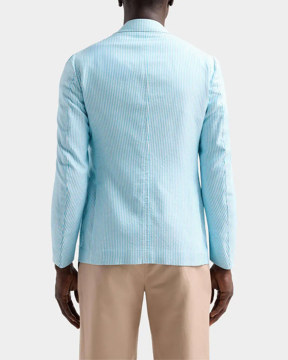 Isaia Seersucker Cotton-Silk Jacket | Thumbnail 3 Isaia Seersucker Cotton-Silk Jacket | Thumbnail 3