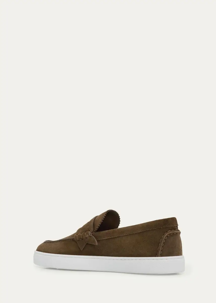 Christian Louboutin Men's The Harold I Flat Leather Red-Sole Boat Shoes | Thumbnail 4 Christian Louboutin Men's The Harold I Flat Leather Red-Sole Boat Shoes | Thumbnail 4