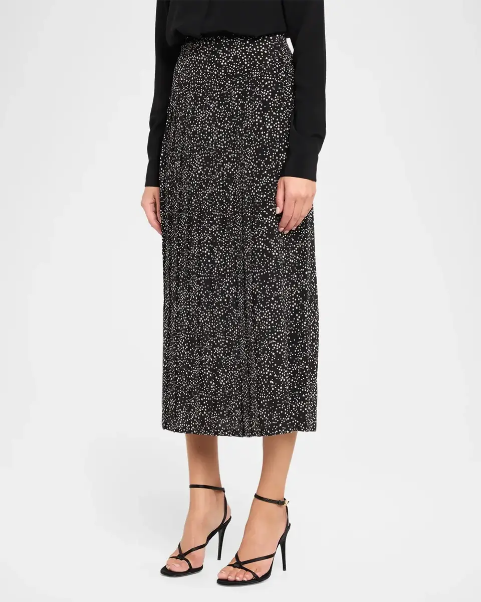 Valentino Garavani Star-Print Silk Midi Skirt | Thumbnail 4 Valentino Garavani Star-Print Silk Midi Skirt | Thumbnail 4