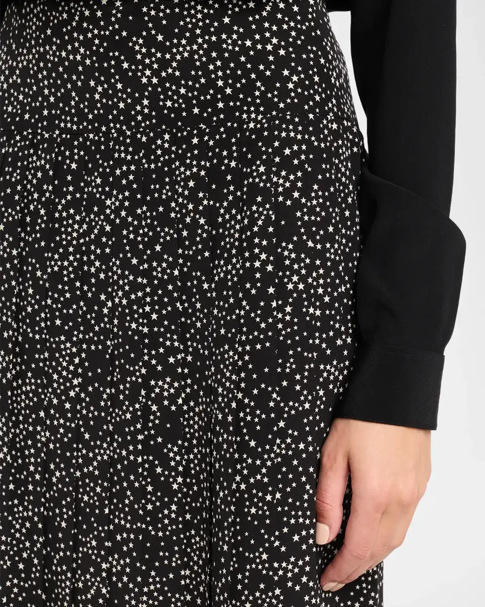 Valentino Garavani Star-Print Silk Midi Skirt | Thumbnail 7 Valentino Garavani Star-Print Silk Midi Skirt | Thumbnail 7