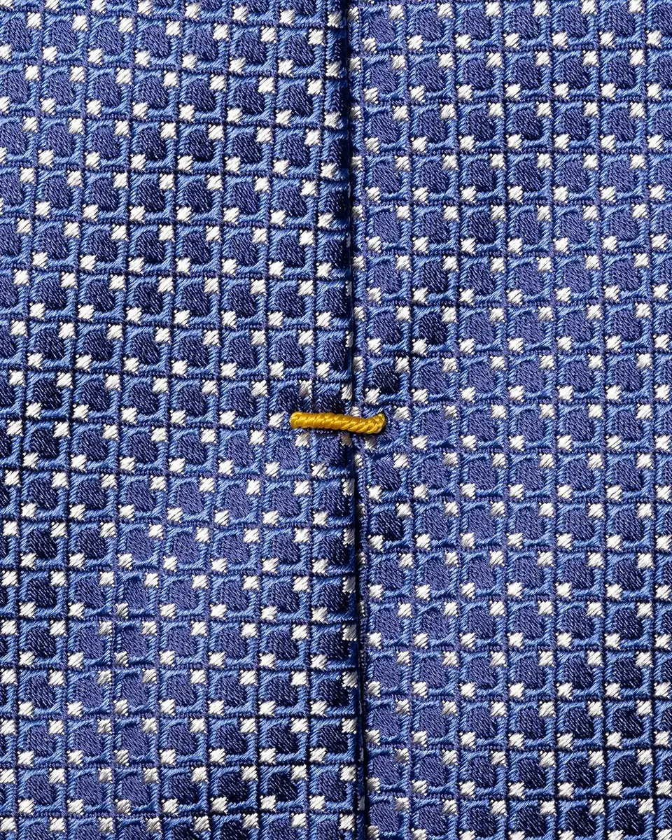 Eton Men's Micro-Geometric Jacquard Silk Tie | Thumbnail 3 Eton Men's Micro-Geometric Jacquard Silk Tie | Thumbnail 3