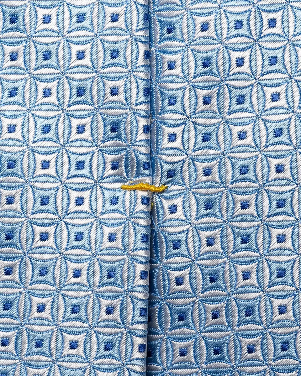 Eton Men's Tonal Geometric Medallion Silk Tie | Thumbnail 3 Eton Men's Tonal Geometric Medallion Silk Tie | Thumbnail 3
