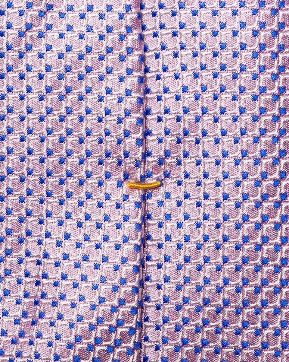 Eton Men's Micro-Geometric Jacquard Silk Tie | Thumbnail 3 Eton Men's Micro-Geometric Jacquard Silk Tie | Thumbnail 3