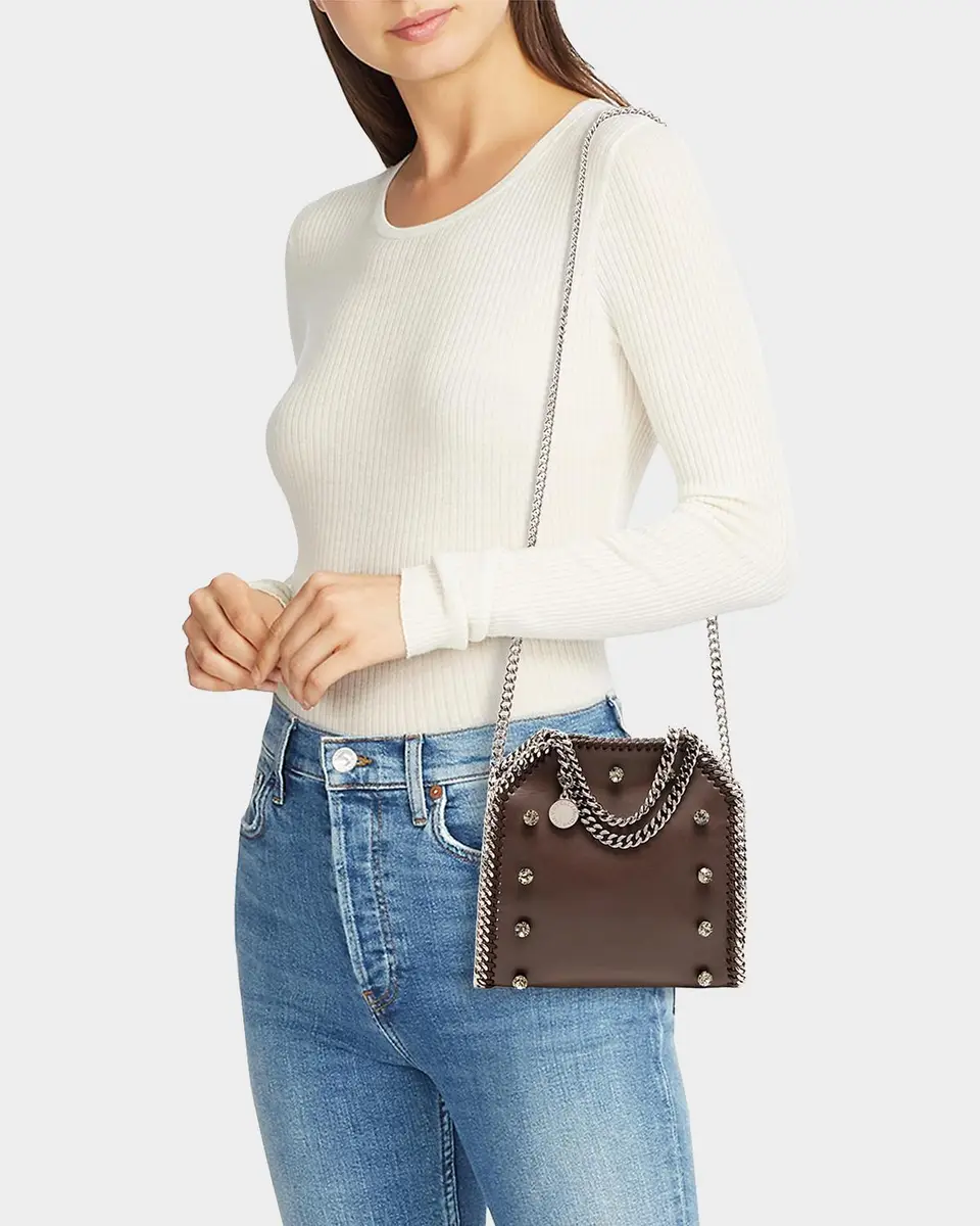 Stella McCartney Falabella Tiny Crystal Studded Shoulder Bag | Thumbnail 2 Stella McCartney Falabella Tiny Crystal Studded Shoulder Bag | Thumbnail 2