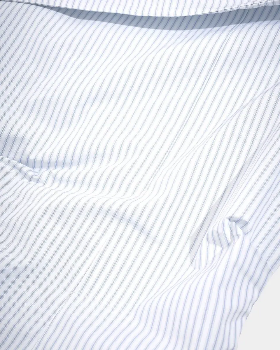 Malo Pinstriped Cotton Off-The-Shoulder Midi-Dress | Thumbnail 6