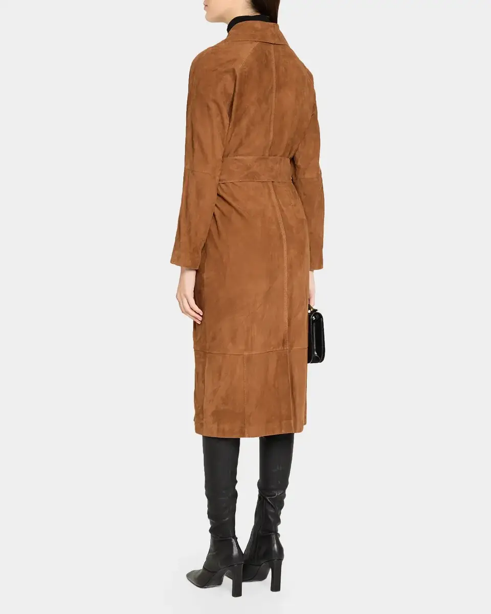ARMA Yava Wrap-Front Lambskin Suede Coat | Thumbnail 3 ARMA Yava Wrap-Front Lambskin Suede Coat | Thumbnail 3