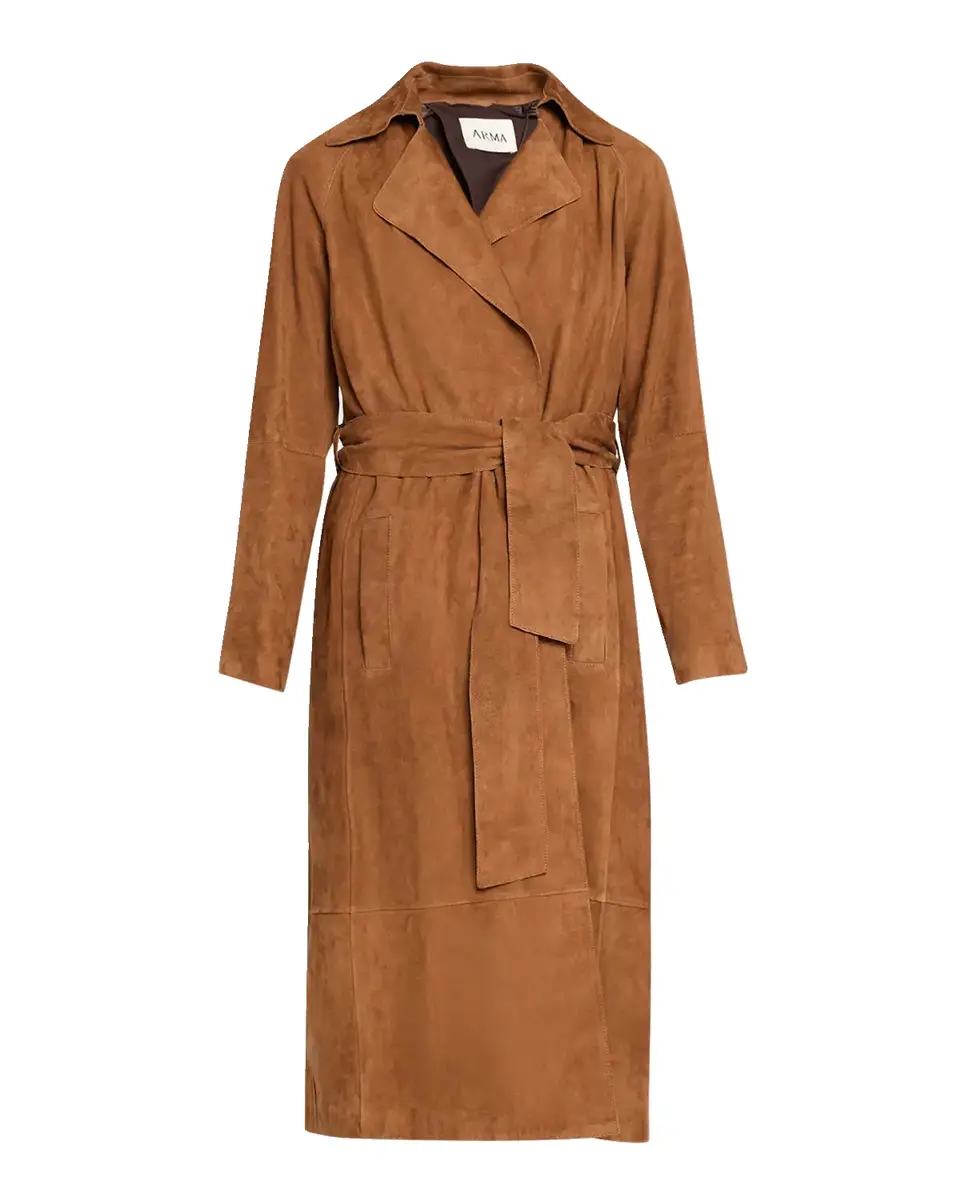 ARMA Yava Wrap-Front Lambskin Suede Coat | Thumbnail 5 ARMA Yava Wrap-Front Lambskin Suede Coat | Thumbnail 5