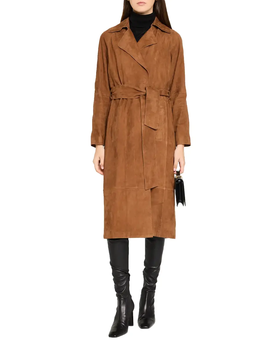 ARMA Yava Wrap-Front Lambskin Suede Coat | Thumbnail 6 ARMA Yava Wrap-Front Lambskin Suede Coat | Thumbnail 6