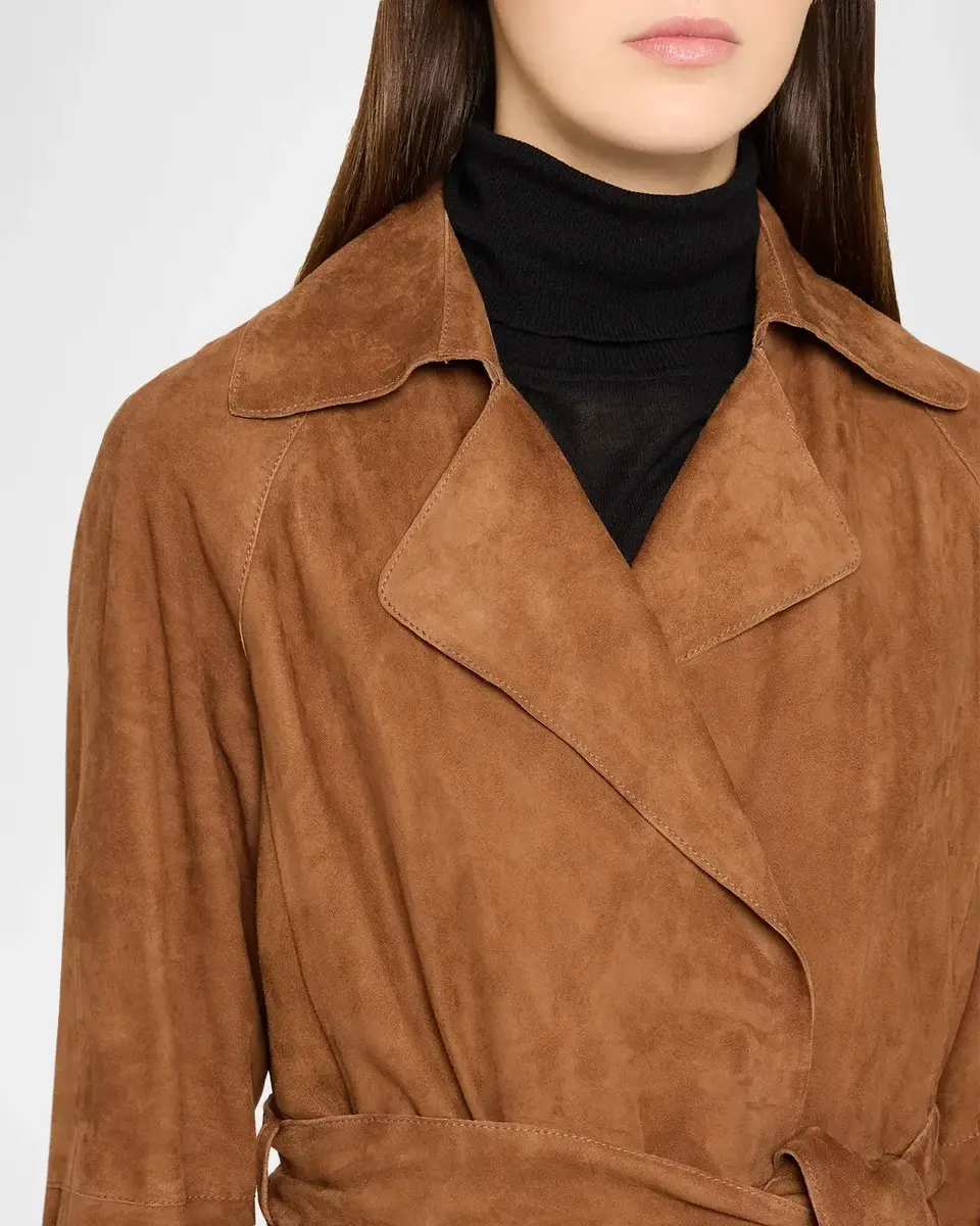 ARMA Yava Wrap-Front Lambskin Suede Coat | Thumbnail 8 ARMA Yava Wrap-Front Lambskin Suede Coat | Thumbnail 8