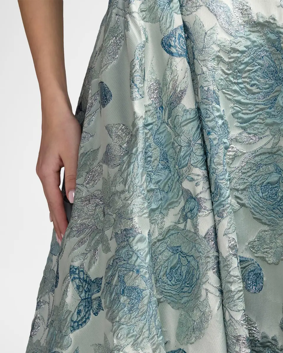 Mac Duggal Floral Brocade Strapless Gown | Thumbnail 6