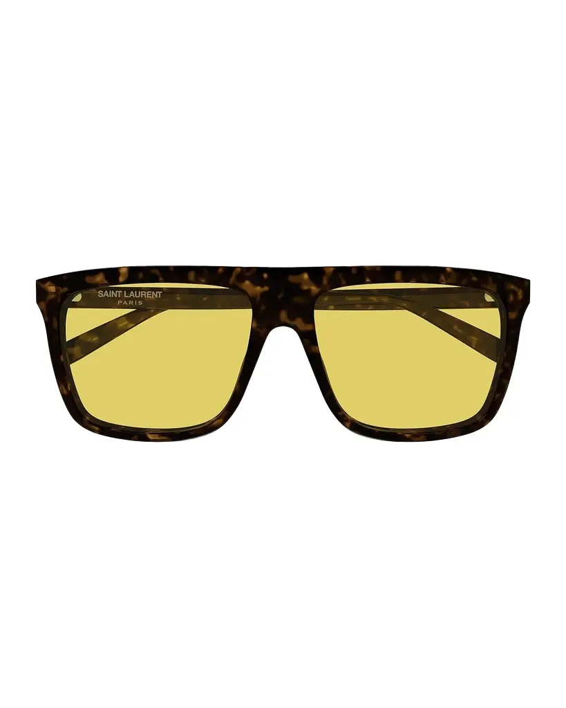 Saint Laurent Men's Sl 904-003 59 Acetate and Bio-Nylon Rectangle Sunglasses | Image 1 Saint Laurent Men's Sl 904-003 59 Acetate and Bio-Nylon Rectangle Sunglasses | Image 1