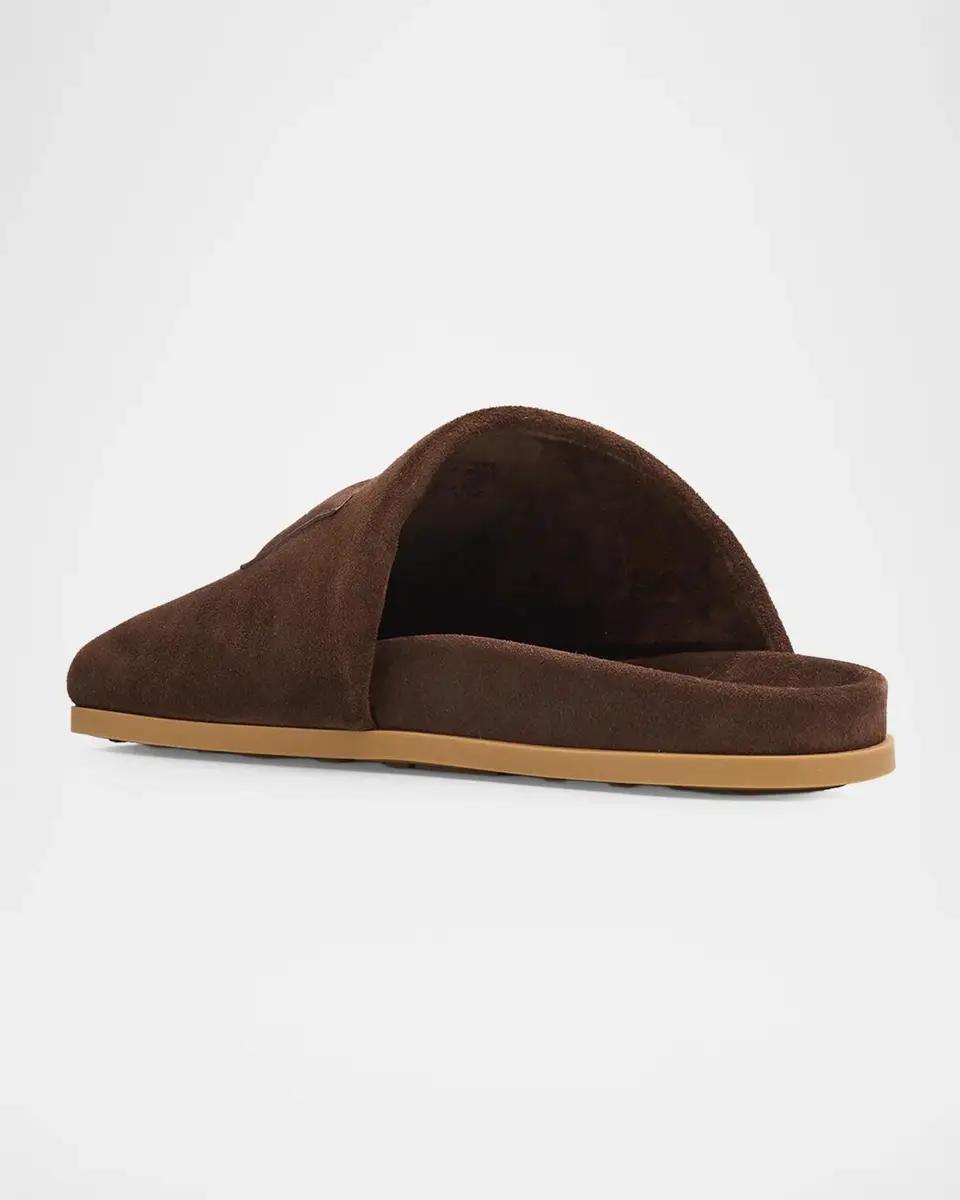 Givenchy Men's Puffy Asymmetric Suede Mules | Thumbnail 2 Givenchy Men's Puffy Asymmetric Suede Mules | Thumbnail 2