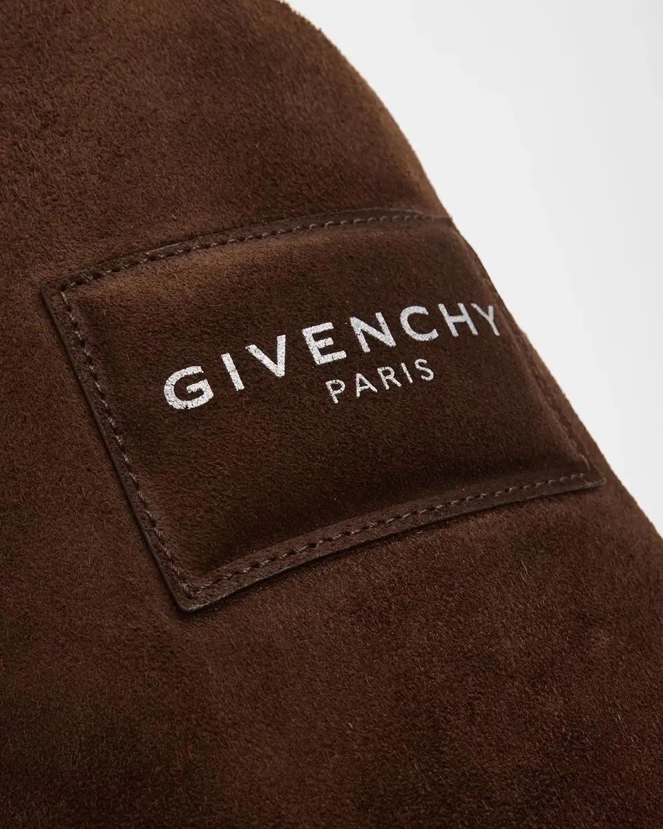 Givenchy Men's Puffy Asymmetric Suede Mules | Thumbnail 3 Givenchy Men's Puffy Asymmetric Suede Mules | Thumbnail 3