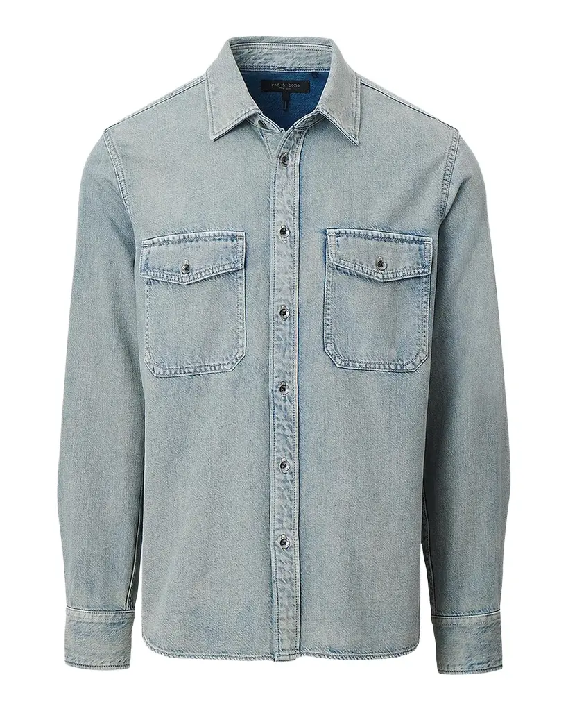 rag & bone Men's Infuse Denim CPO Overshirt | Image 1 rag & bone Men's Infuse Denim CPO Overshirt | Image 1