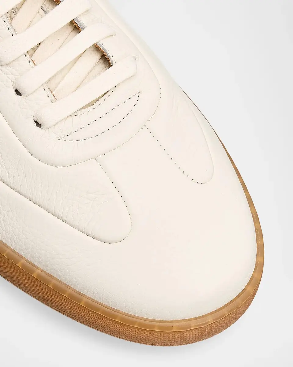 Kiton Men's Deerskin T-Toe Low-Top Sneakers | Thumbnail 3