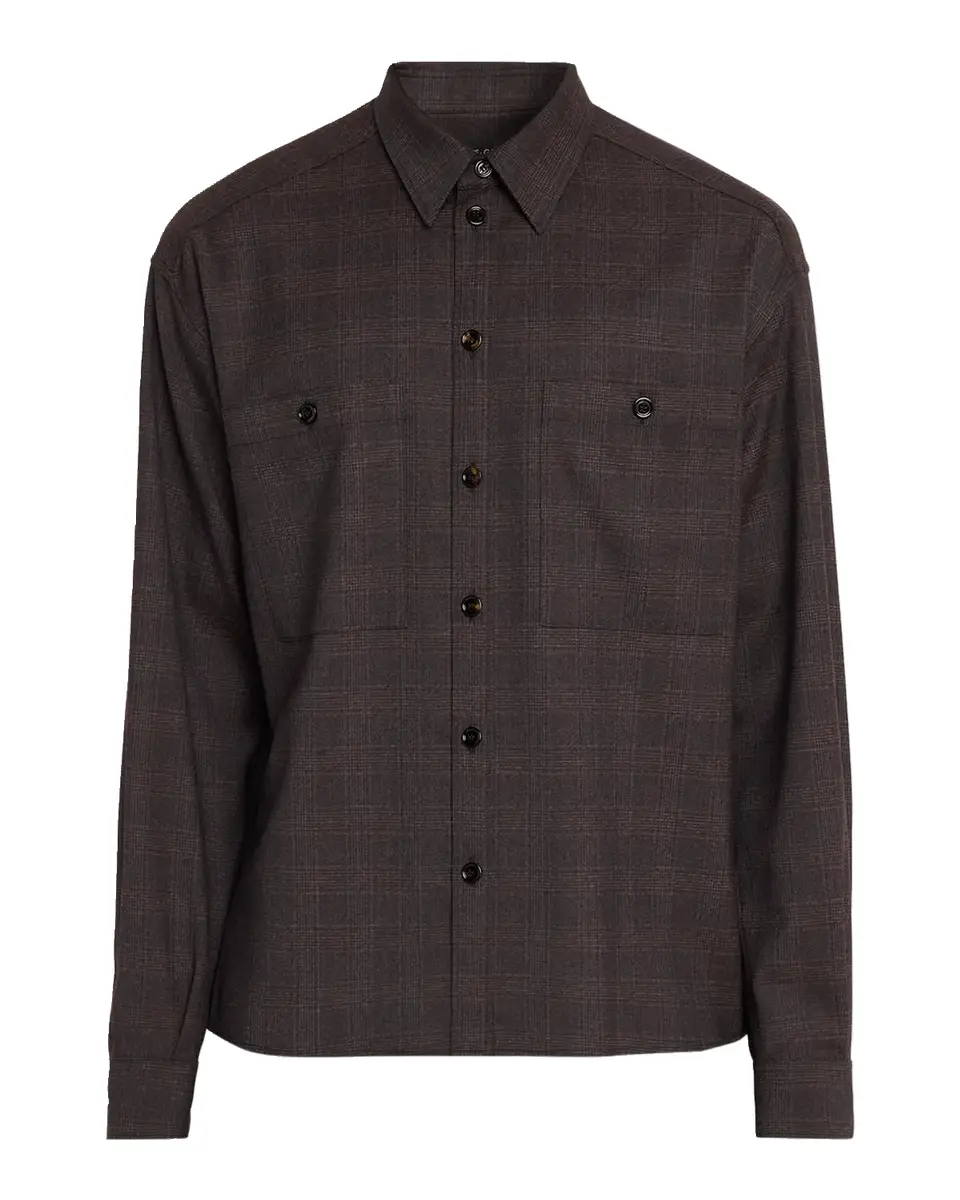 Dolce & Gabbana Men's Lana Tonal Check Double-Pocket Button-Down Shirt | Thumbnail 5 Dolce & Gabbana Men's Lana Tonal Check Double-Pocket Button-Down Shirt | Thumbnail 5