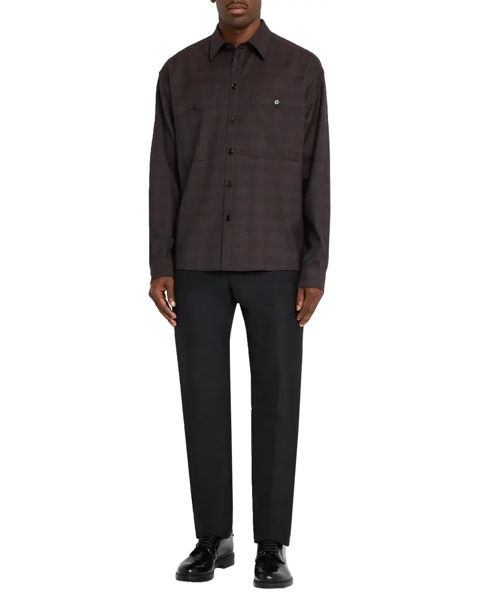 Dolce & Gabbana Men's Lana Tonal Check Double-Pocket Button-Down Shirt | Thumbnail 6 Dolce & Gabbana Men's Lana Tonal Check Double-Pocket Button-Down Shirt | Thumbnail 6