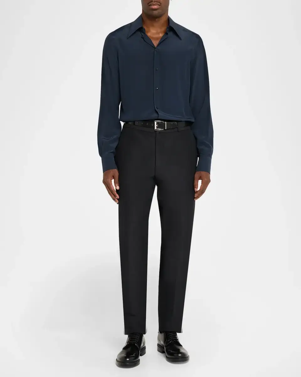 Dolce & Gabbana Point Collar Silk Shirt | Thumbnail 2 Dolce & Gabbana Point Collar Silk Shirt | Thumbnail 2