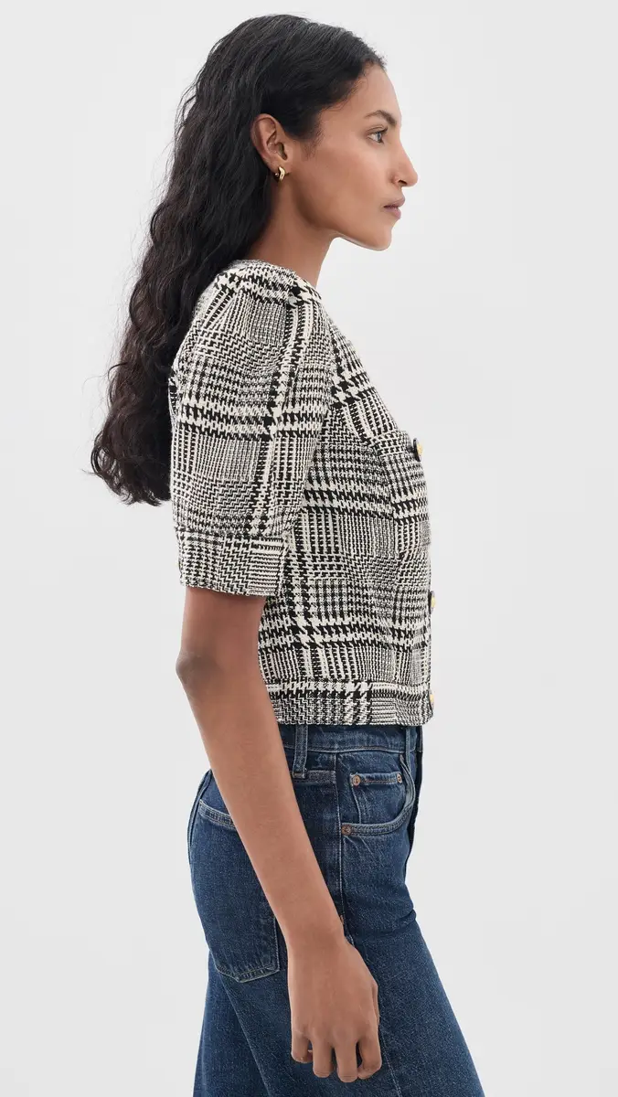 L'Agence Allegra Short Sleeve Cropped Jacket | Thumbnail 4 L'Agence Allegra Short Sleeve Cropped Jacket | Thumbnail 4