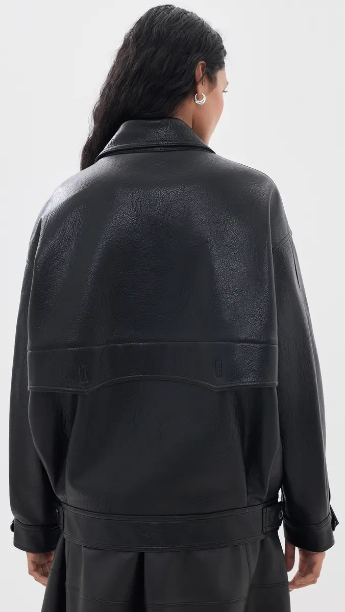 Source Unknown Vitellino Double Breasted Faux Leather Jacket | Thumbnail 3 Source Unknown Vitellino Double Breasted Faux Leather Jacket | Thumbnail 3