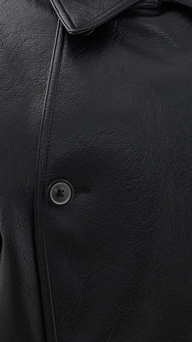 Source Unknown Vitellino Double Breasted Faux Leather Jacket | Thumbnail 6 Source Unknown Vitellino Double Breasted Faux Leather Jacket | Thumbnail 6
