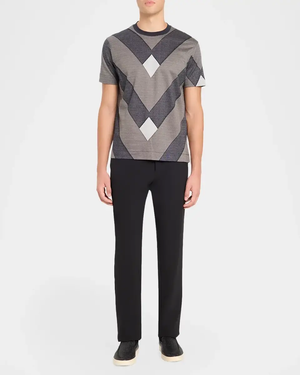 Emporio Armani Men's Crewneck Maxi-Chevron T-Shirt | Thumbnail 2 Emporio Armani Men's Crewneck Maxi-Chevron T-Shirt | Thumbnail 2