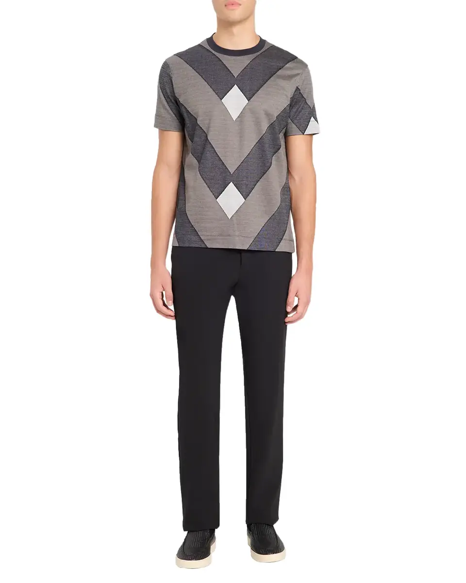Emporio Armani Men's Crewneck Maxi-Chevron T-Shirt | Thumbnail 6 Emporio Armani Men's Crewneck Maxi-Chevron T-Shirt | Thumbnail 6