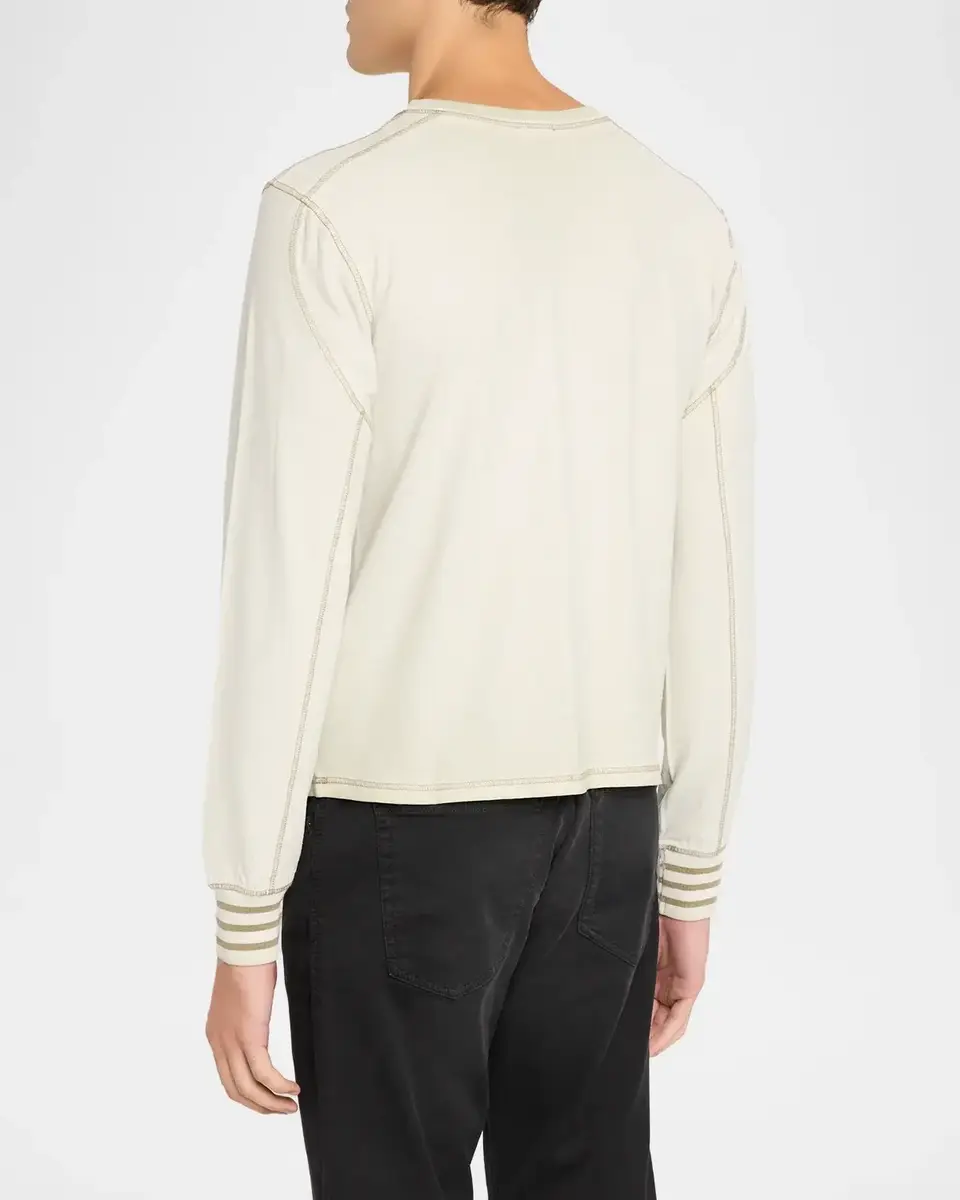 Diesel Men's Patchwork Long-Sleeve Crewneck T-Shirt | Thumbnail 3