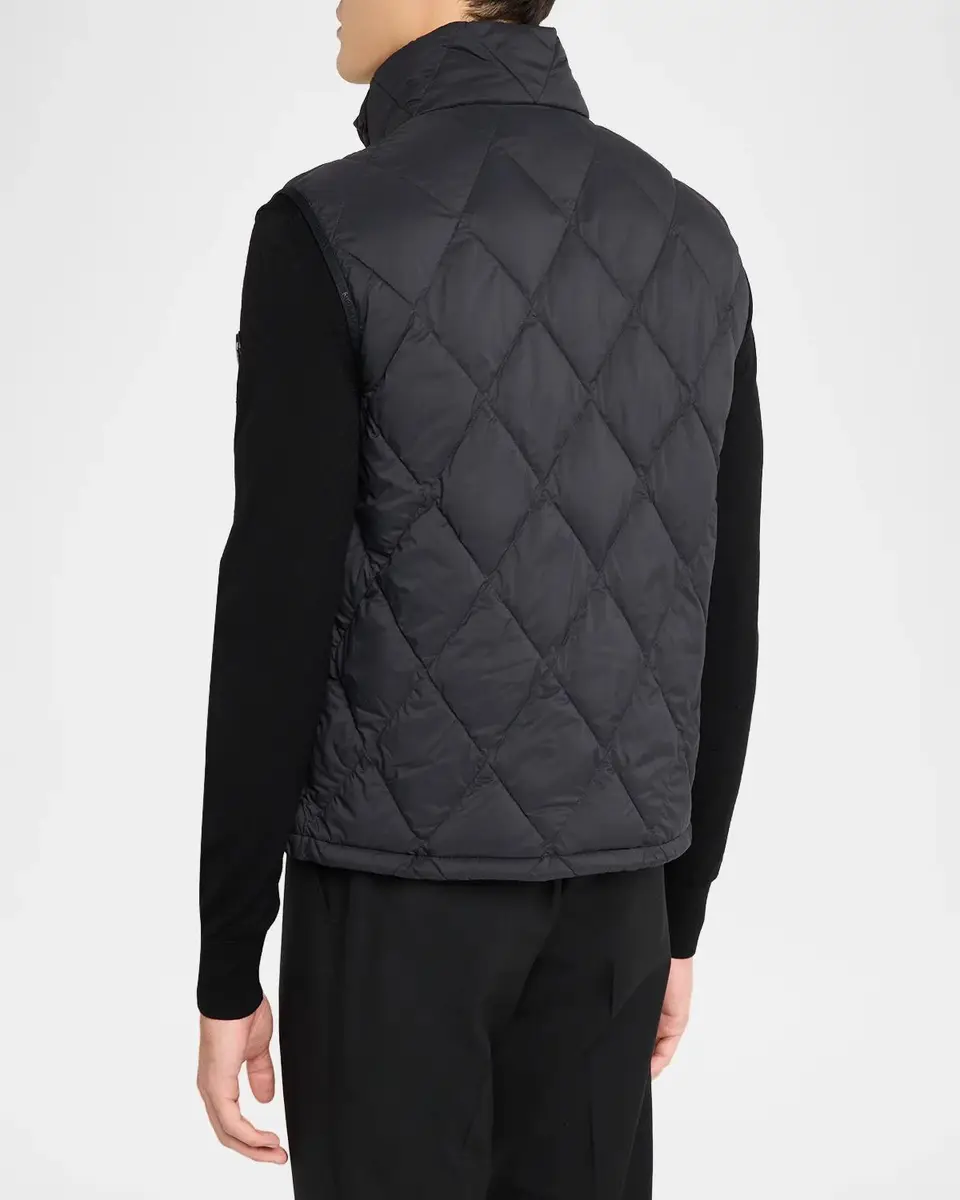 Burberry Men's Acresford Check-Tape Quilted Vest | Thumbnail 3 Burberry Men's Acresford Check-Tape Quilted Vest | Thumbnail 3