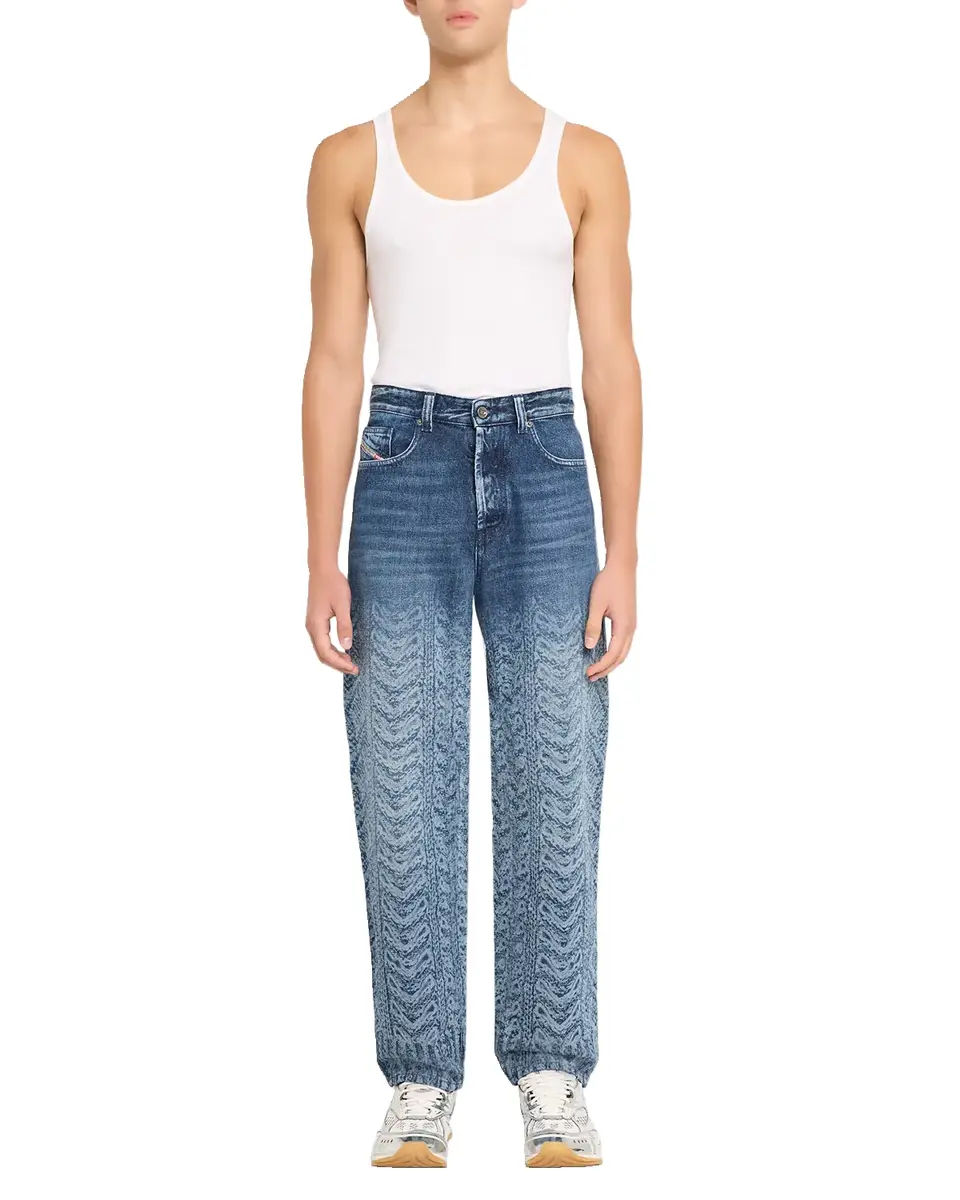 Diesel Men's Degrade Cable-Print Jeans | Thumbnail 6 Diesel Men's Degrade Cable-Print Jeans | Thumbnail 6