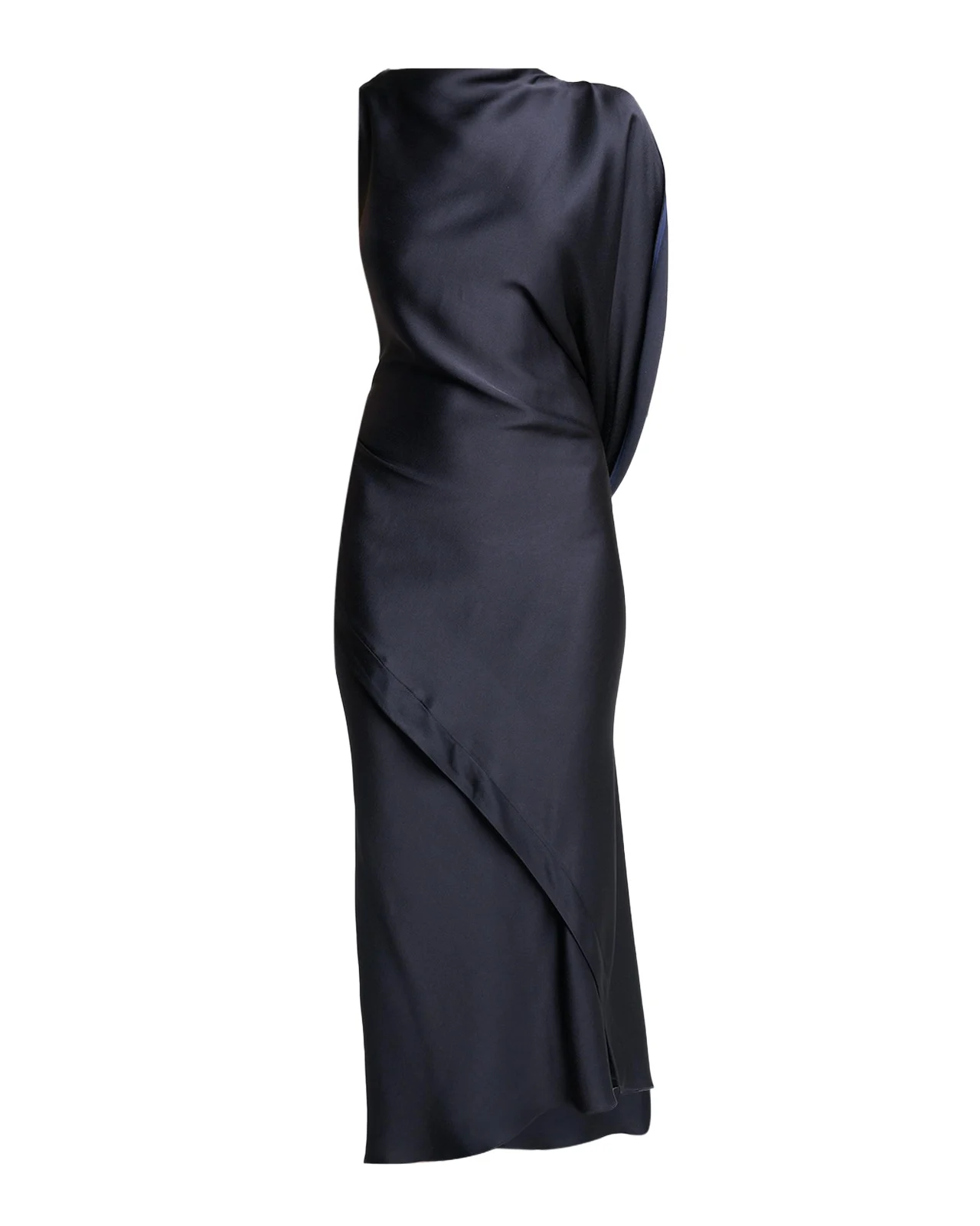 Kyra Satin Asymmetric Midi Dress Kyra Satin Asymmetric Midi Dress