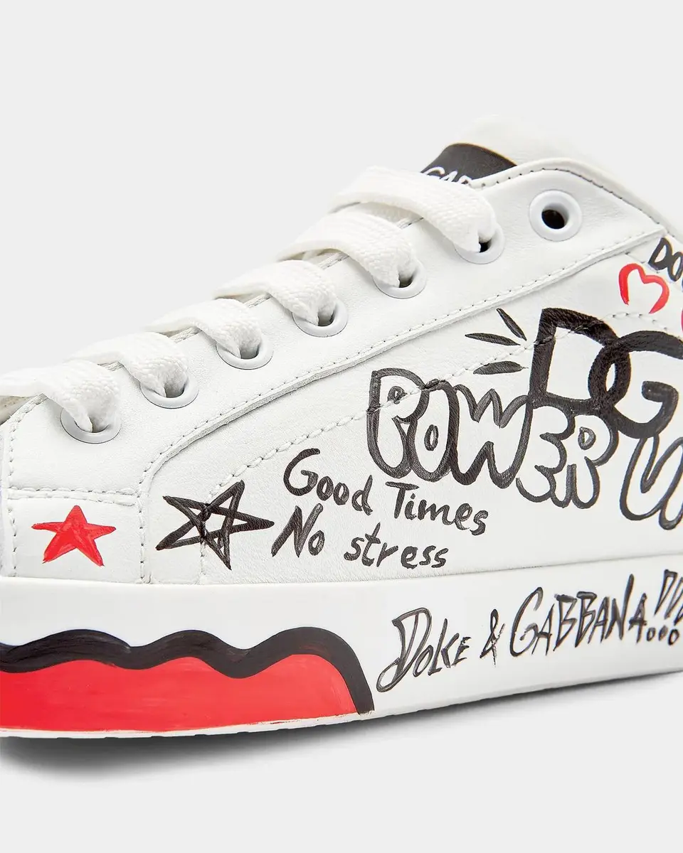 Dolce & Gabbana Embellished Printed Leather Low-Top Sneakers | Thumbnail 5