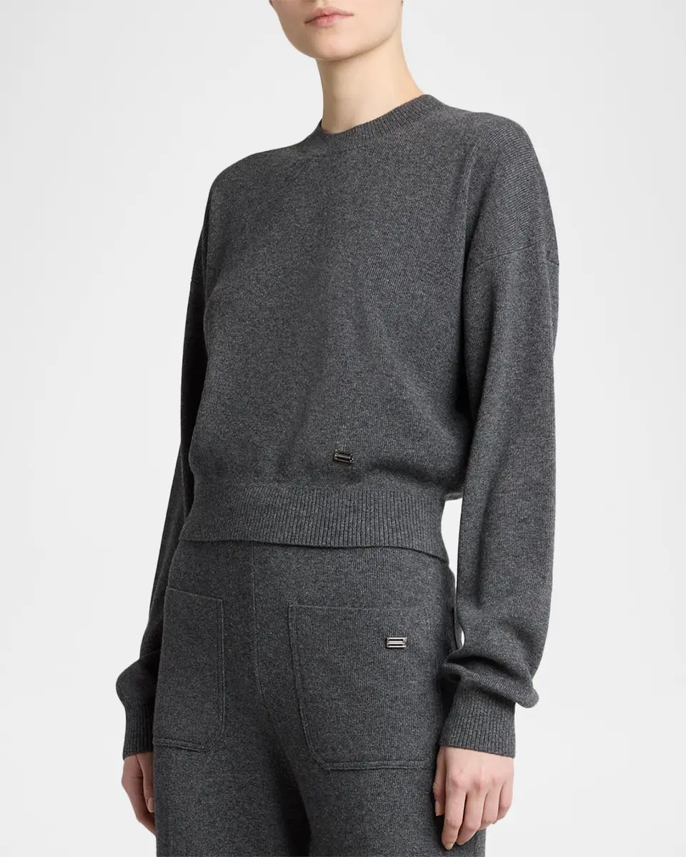 Victoria Beckham Wool-Blend Crewneck Sweater | Thumbnail 4 Victoria Beckham Wool-Blend Crewneck Sweater | Thumbnail 4