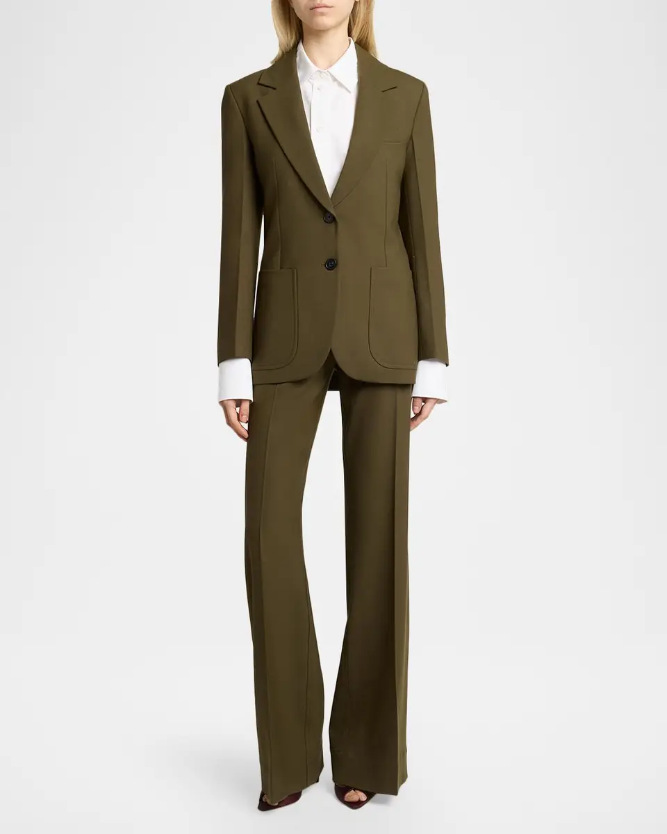 Victoria Beckham Alina Patch Pocket Wide-Leg Trousers | Thumbnail 2 Victoria Beckham Alina Patch Pocket Wide-Leg Trousers | Thumbnail 2