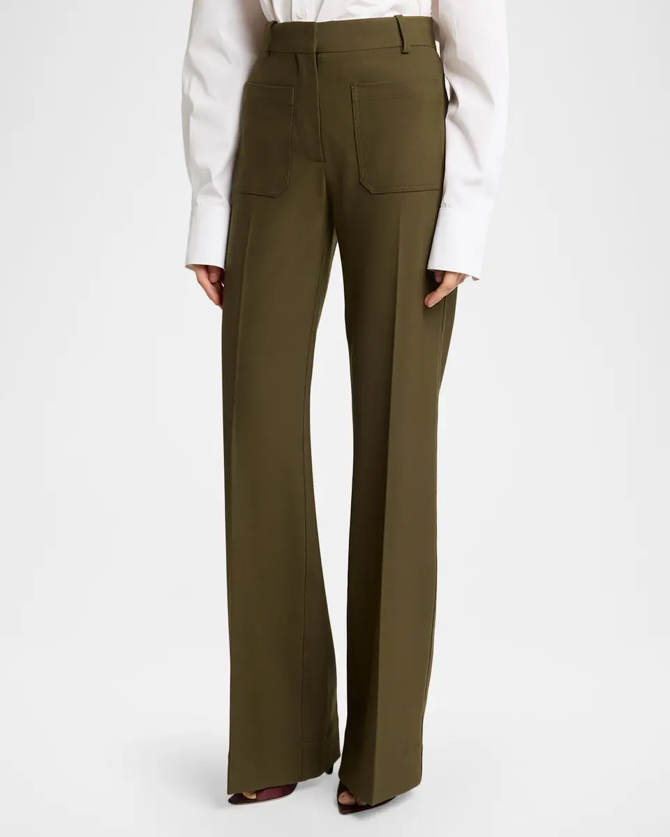 Victoria Beckham Alina Patch Pocket Wide-Leg Trousers | Thumbnail 4 Victoria Beckham Alina Patch Pocket Wide-Leg Trousers | Thumbnail 4