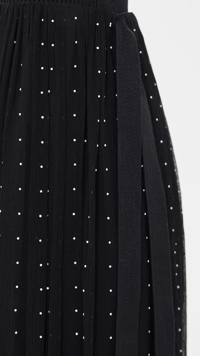 Vince Heat Set Dot Gathered Skirt | Thumbnail 6 Vince Heat Set Dot Gathered Skirt | Thumbnail 6