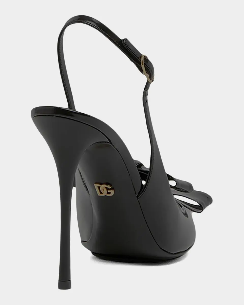 Dolce & Gabbana Patent Leather Bow Slingback Pumps | Thumbnail 3 Dolce & Gabbana Patent Leather Bow Slingback Pumps | Thumbnail 3