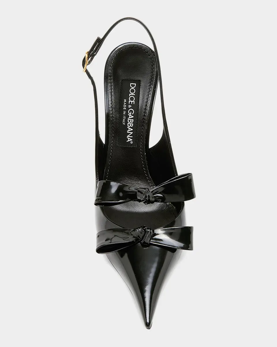Dolce & Gabbana Patent Leather Bow Slingback Pumps | Thumbnail 5 Dolce & Gabbana Patent Leather Bow Slingback Pumps | Thumbnail 5