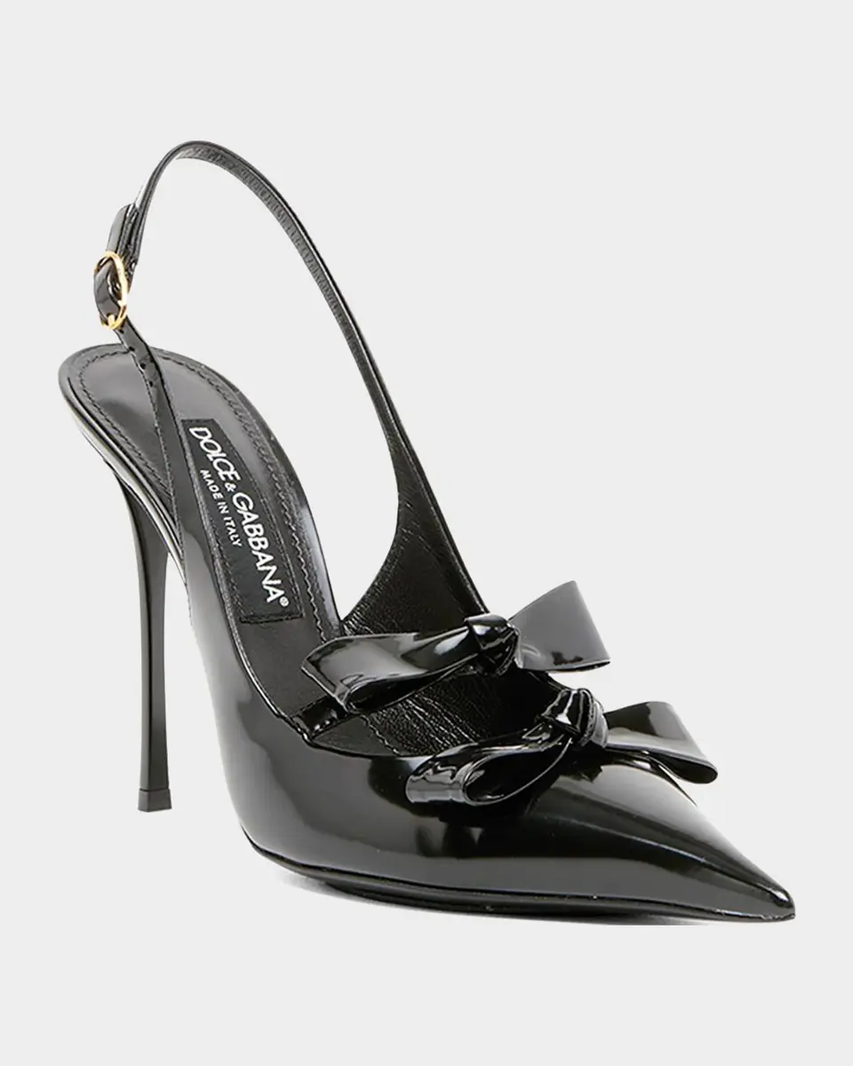 Dolce & Gabbana Patent Leather Bow Slingback Pumps | Thumbnail 6 Dolce & Gabbana Patent Leather Bow Slingback Pumps | Thumbnail 6