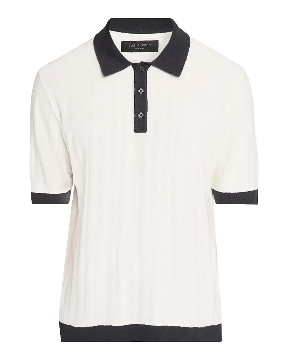 rag & bone Men's Zuma Stripe Contrast-Trim Polo Shirt | Thumbnail 5 rag & bone Men's Zuma Stripe Contrast-Trim Polo Shirt | Thumbnail 5