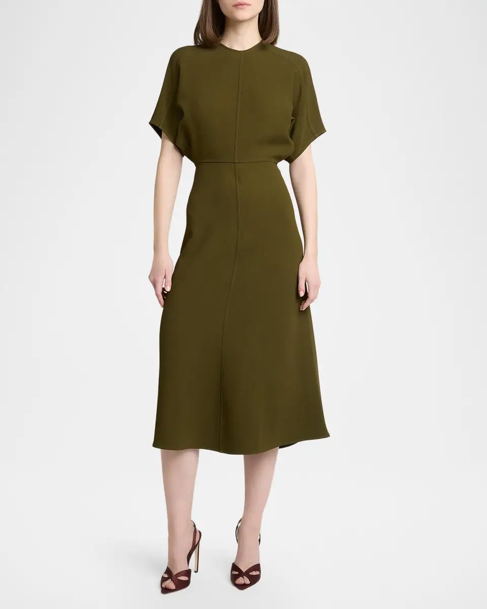 Victoria Beckham Eleanor A-Line Midi Dress | Thumbnail 2 Victoria Beckham Eleanor A-Line Midi Dress | Thumbnail 2